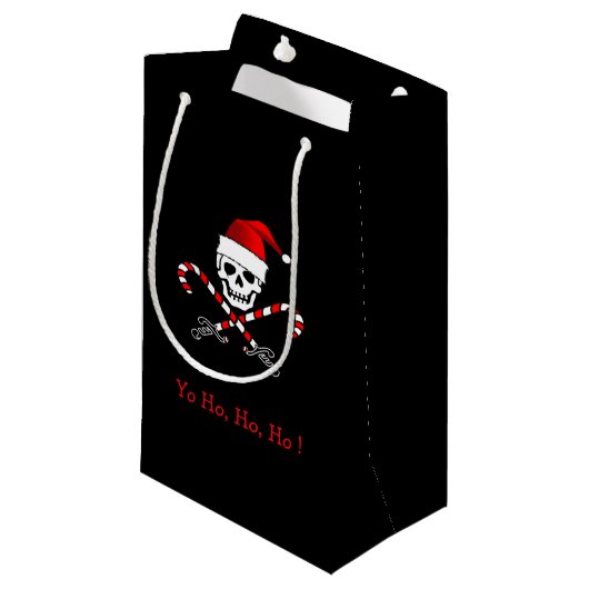 Jolly Roger Pirate kerstcadeau Klein Cadeauzakje (Voorkant Gekanteld)