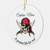 JOLLY ROGER Pirate Legend Keramisch Ornament (Links)