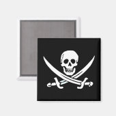 Jolly Roger Pirate Magnet (Voorkant / Achterkant)