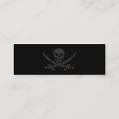 Jolly Roger Pirate Modern Mini Visitekaartje (Achterkant)