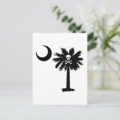 Jolly Roger Pirate Palmetto Briefkaart (Staand voorkant)