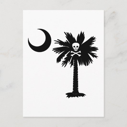 Jolly Roger Pirate Palmetto Briefkaart (Voorkant)