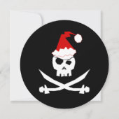 + Jolly Roger | Pirate Santa + [Feestdag] Kaart (Voorkant)