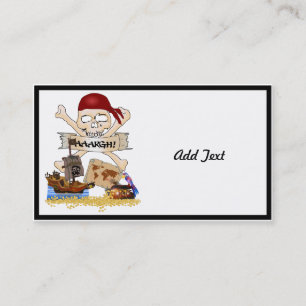 Jolly Roger, Pirate Ship & Pirate's Chest Visitekaartje