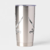 Jolly Roger Pirate Silver Custom Geïsoleerde Drinkbeker (Links)