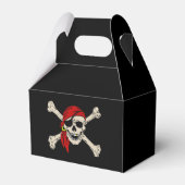 Jolly Roger Pirate Skull Botten Red Bandanna Bedankdoosjes (Voorkant Zijde)