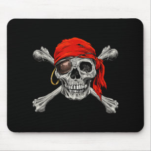 Jolly Roger Pirate Skull Crossbones Halloween Cost Muismat