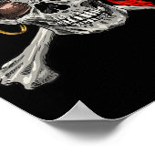 Jolly Roger Pirate Skull Crossbones Halloween Cost Poster (Hoek)