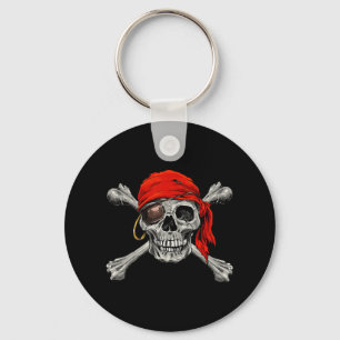 Jolly Roger Pirate Skull Crossbones Halloween Cost Sleutelhanger