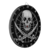 Jolly Roger Pirate Skull Dartbord (Voorkant Links)