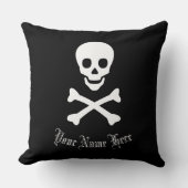 Jolly Roger Pirate Skull en Crossbones Kussen (Voorkant)