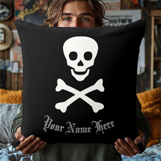 Jolly Roger Pirate Skull en Crossbones Kussen