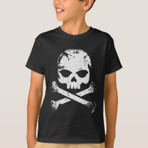 Jolly Roger Pirate Skull en Crossbones Vlag Hallo T-shirt