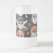 Jolly Roger Pirate Skull Matglas Bierpul (Voorkant links)
