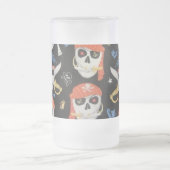 Jolly Roger Pirate Skull Matglas Bierpul (Center)