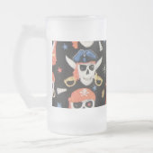 Jolly Roger Pirate Skull Matglas Bierpul (Links)
