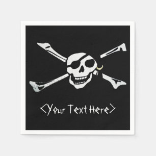 Jolly Roger Pirate Skull Napkins Servet