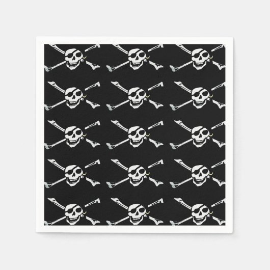 Jolly Roger Pirate Skull Napkins Servetten (Voorkant)