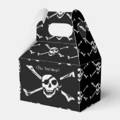 Jolly Roger Pirate Skull Patroon Favor Box Bedankdoosjes (Voorkant Zijde)