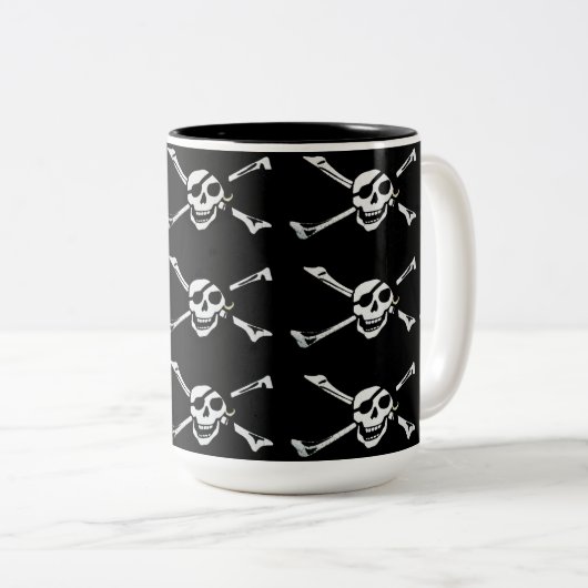 Jolly Roger Pirate Skull Pattern Mok (Voorkant rechts)