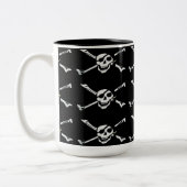 Jolly Roger Pirate Skull Pattern Mok (Links)