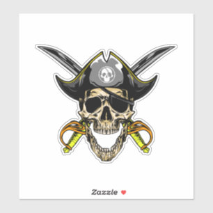 Jolly Roger pirate skull Sticker