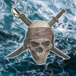 Jolly ROGER Pirate Skull sticker