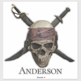 Jolly ROGER Pirate Skull sticker