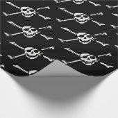 Jolly Roger Pirate Skull Wrapping Paper Cadeaupapier (Hoek)