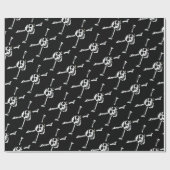 Jolly Roger Pirate Skull Wrapping Paper Cadeaupapier (Vlak)