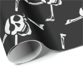 Jolly Roger Pirate Skull Wrapping Paper Cadeaupapier (Rol Hoek)