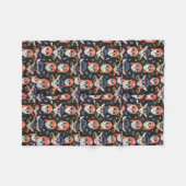 Jolly Roger Pirate Skulls Fleece Deken (Voorkant (Horizontaal))