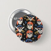 Jolly Roger Pirate Skulls Ronde Button 5,7 Cm (Voorkant /achterkant)