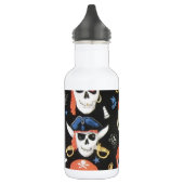 Jolly Roger Pirate Skulls Waterfles (Links)