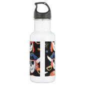 Jolly Roger Pirate Skulls Waterfles (Achterkant)