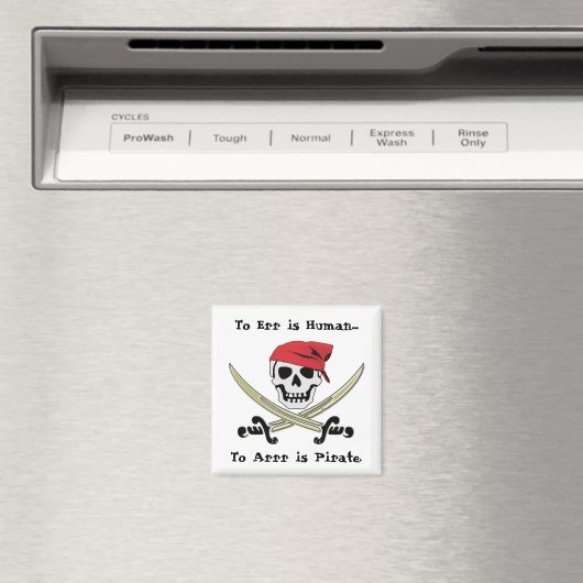 Jolly Roger Pirate Talk Magnet (Insitu (Vaatwasser))