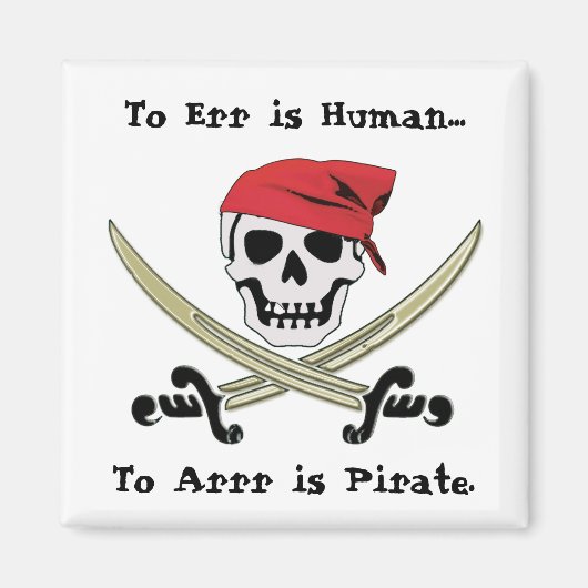 Jolly Roger Pirate Talk Magnet (Voorkant)