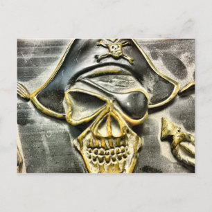 Jolly Roger Pirate Treasure Chest Briefkaart