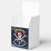 Jolly Roger Pirate Verjaardagsfeestfoto Bedankdoosjes (Geopend)