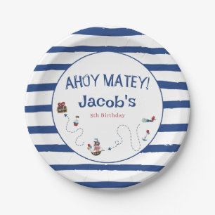 Jolly Roger Pirate Verjaardagsfeestgast Papieren Bordje