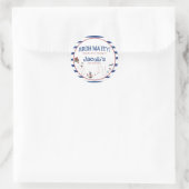 Jolly Roger Pirate Verjaardagsfeestje gastgunst Ronde Sticker (Tas)