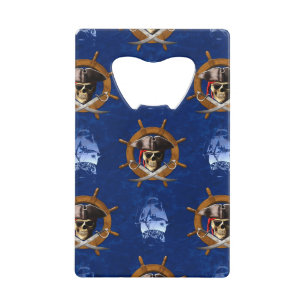 Jolly Roger Pirate Wheel Creditkaart Flessenopener
