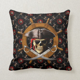 Jolly Roger Pirate Wheel Kussen