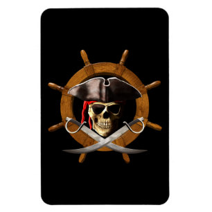Jolly Roger Pirate Wheel Magneet