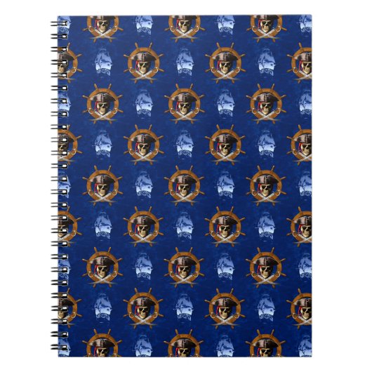 Jolly Roger Pirate Wheel Notitieboek (Voorkant)