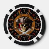 Jolly Roger Pirate Wheel Poker Chips (Achterkant)