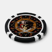 Jolly Roger Pirate Wheel Poker Chips (Enkel)