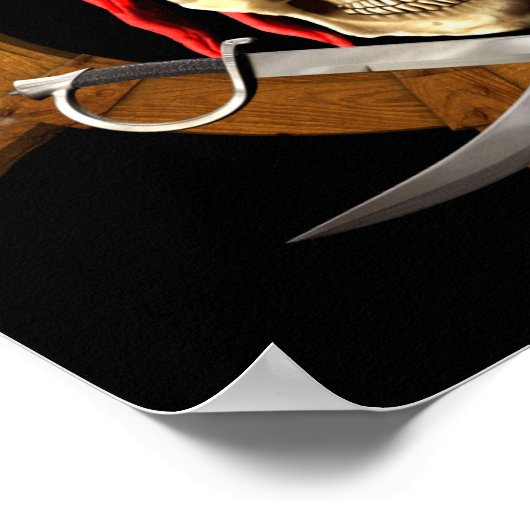 Jolly Roger Pirate Wheel Poster (Hoek)