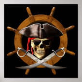 Jolly Roger Pirate Wheel Poster (Voorkant)