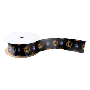 Jolly Roger Pirate Wheel Satijnen Lint